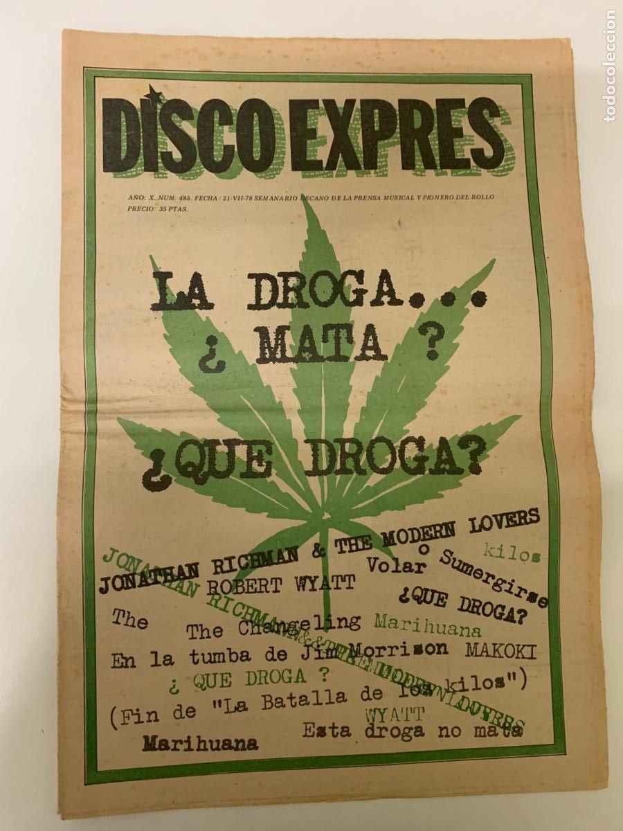 Revistas de m&uacute;sica: DISCO EXPRES. N&ordm; 485. 3&ordf; SEMANA DE JULIO DE 1978.