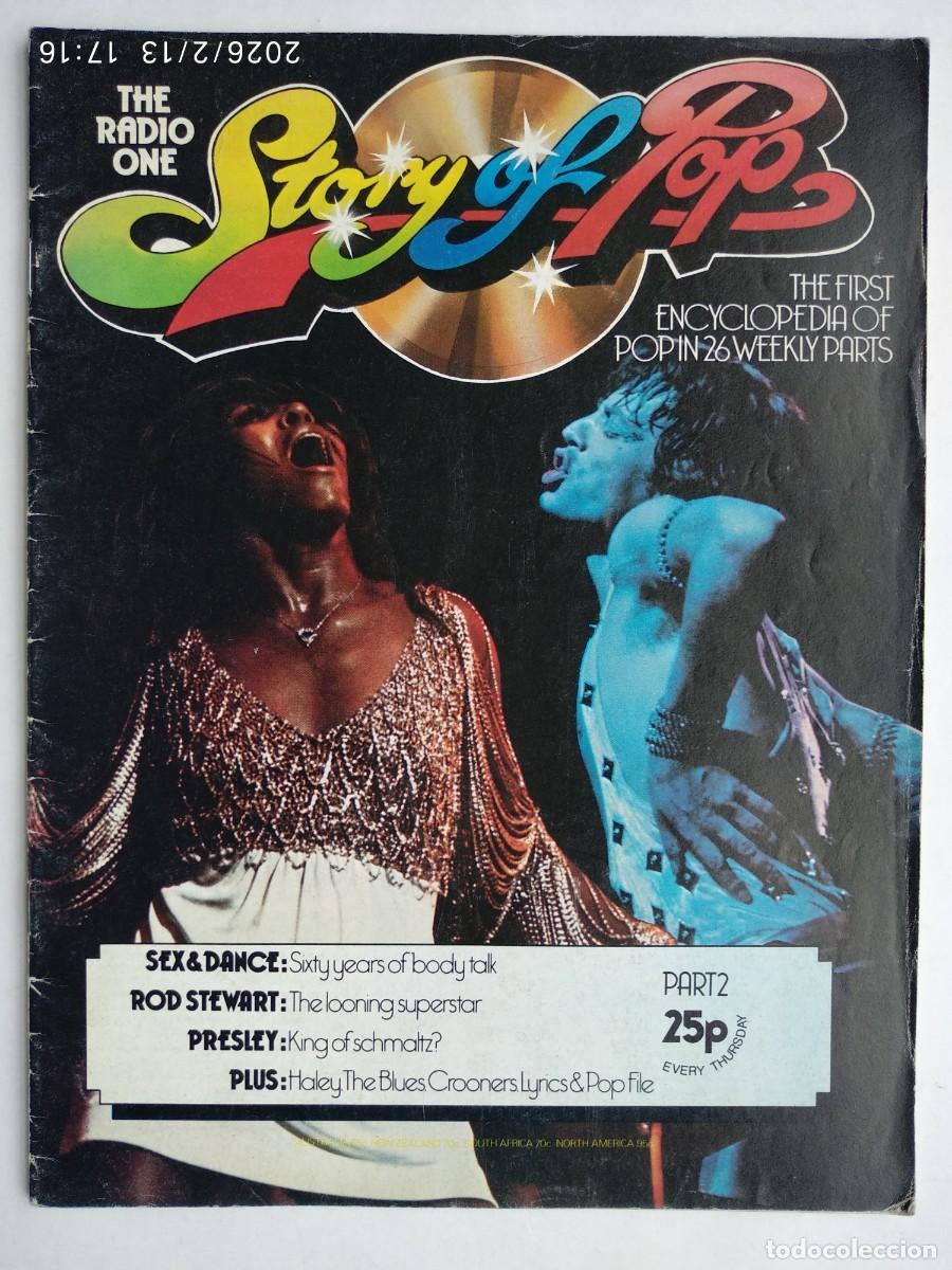 Revistas de m&uacute;sica: ROLLING STONES. ELVIS. ROD STEWART. REVISTA STORY OF POP. 1973