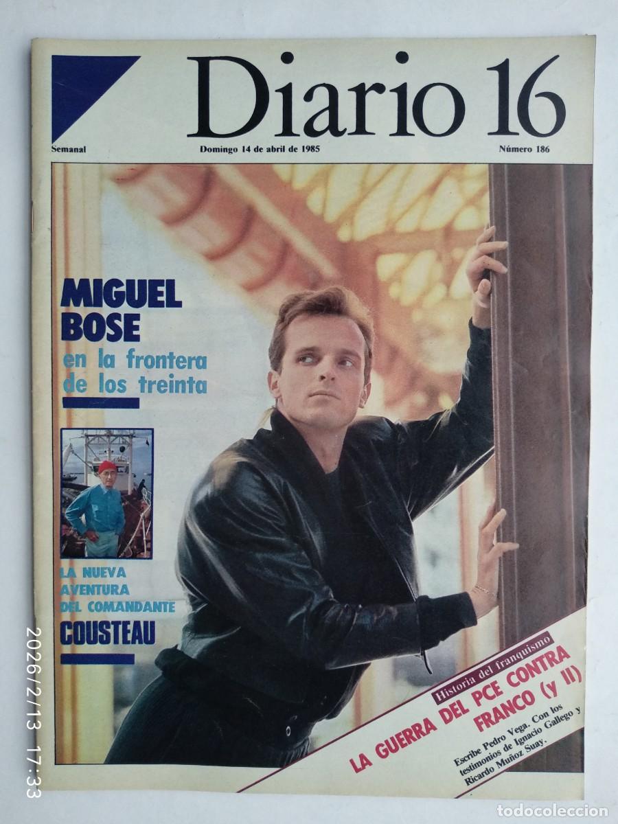 Revistas de m&uacute;sica: MIGUEL BOS&Eacute;. REVISTA DIARIO 16. 1985.