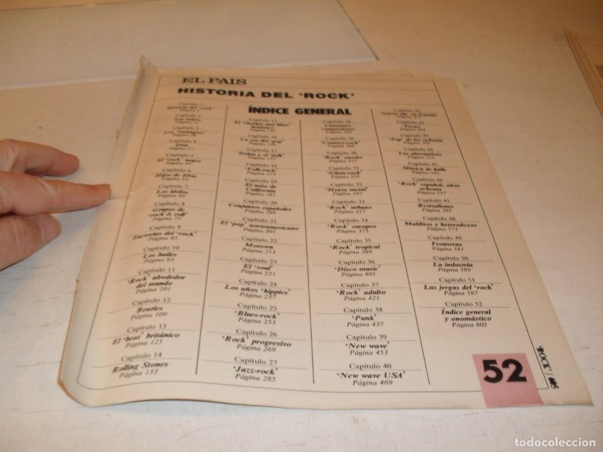 Revistas de m&uacute;sica: SUPLEMENTO DOMINCIAL EL PAIS:HISTORIA DEL ROCK,N&ordm; 52,DE 53,INDICE GENERAL,A&Ntilde;OS 80