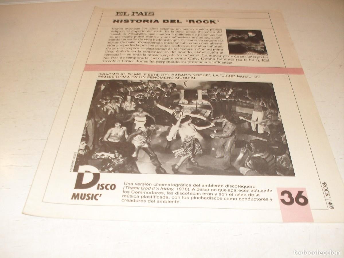Revistas de m&uacute;sica: SUPLEMENTO DOMINICAL EL PAIS:HISTORIA DEL ROCK,N&ordm; 36,DISCO MUSIC,DE 53,A&Ntilde;OS 80