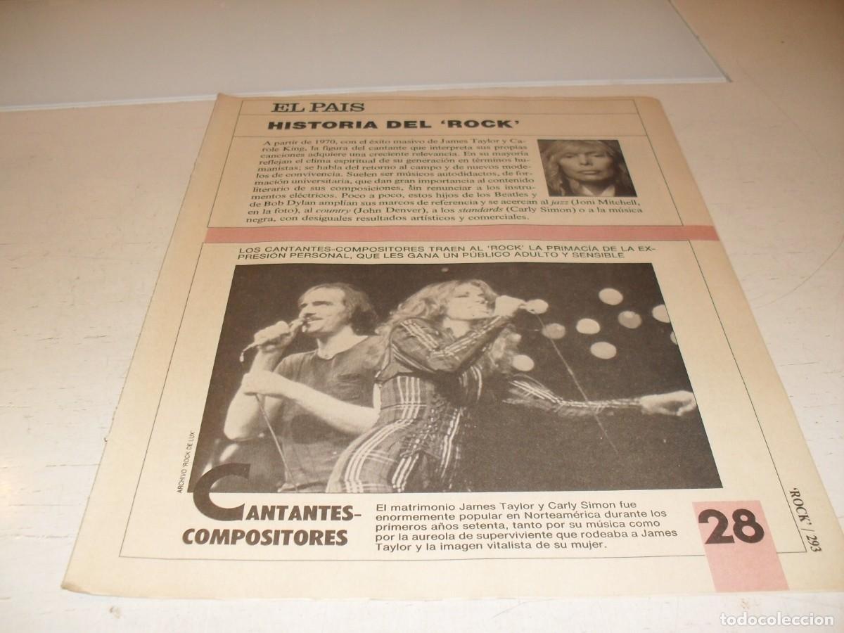 Revistas de m&uacute;sica: SUPLEMENTO DOMINICAL EL PAIS:HISTORIA DEL ROCK,N&ordm; 28,CANTANTES COMPOSITORES,DE 53,A&Ntilde;OS 80