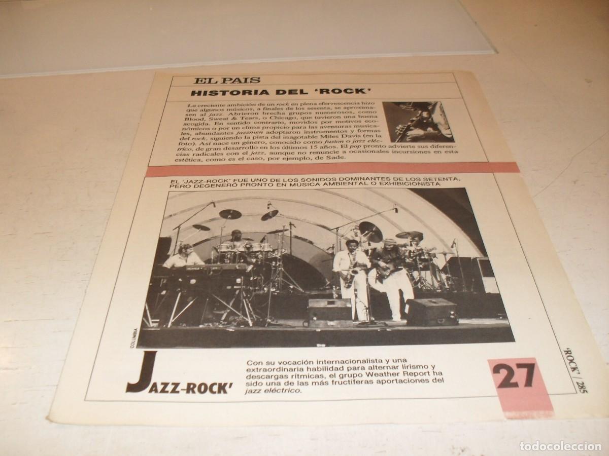 Revistas de m&uacute;sica: SUPLEMENTO DOMINICAL EL PAIS:HISTORIA DEL ROCK,N&ordm; 27,JAZZ-ROCK,DE 53,A&Ntilde;OS 80