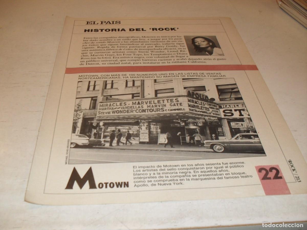 Revistas de m&uacute;sica: SUPLEMENTO DOMINICAL EL PAIS:HISTORIA DEL ROCK,N&ordm; 22,MOTOWN,DE 53,A&Ntilde;OS 80