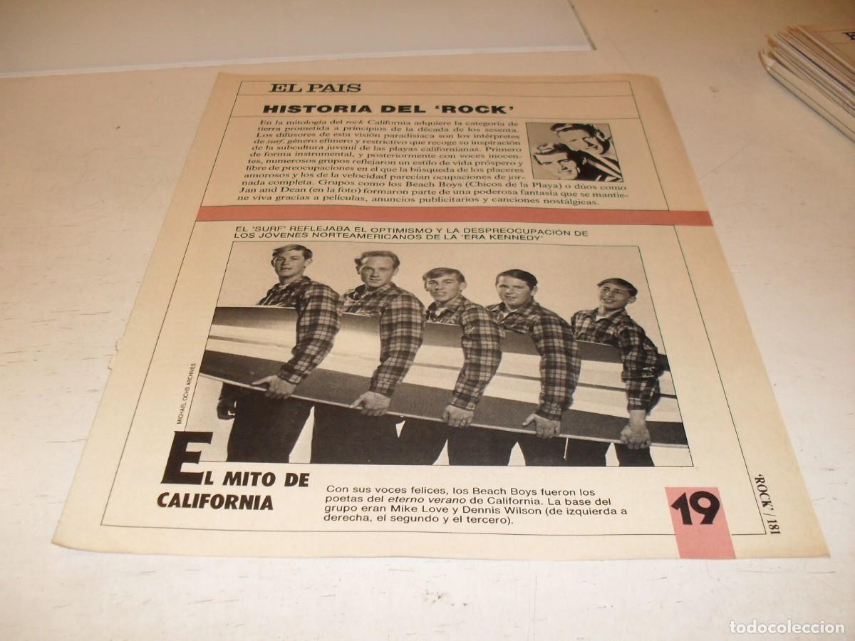 Revistas de m&uacute;sica: SUPLEMENTO DOMINICAL EL PAIS:HISTORIA DEL ROCK,N&ordm; 19,EL MITO DE CALIFORNIA,DE 53,A&Ntilde;OS 80