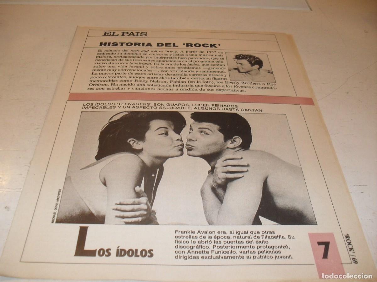 Revistas de m&uacute;sica: SUPLEMENTO DOMINICAL EL PAIS:HISTORIA DEL ROCK,N&ordm; 7,LOS IDOLOS,DE 53,A&Ntilde;OS 80