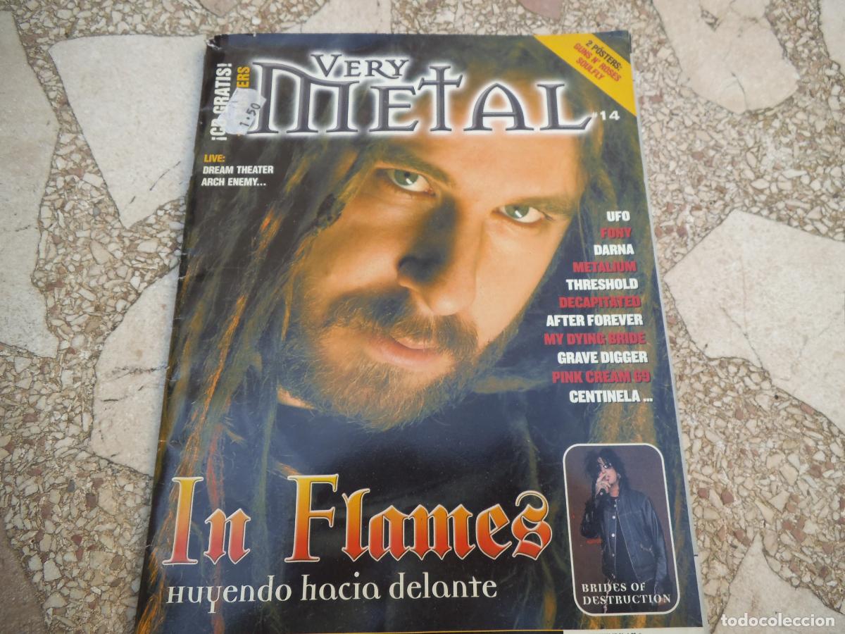 Revistas de m&uacute;sica: very metal n&ordm; 24, in flames, arch enemy, sin poster, centinelade, capitated