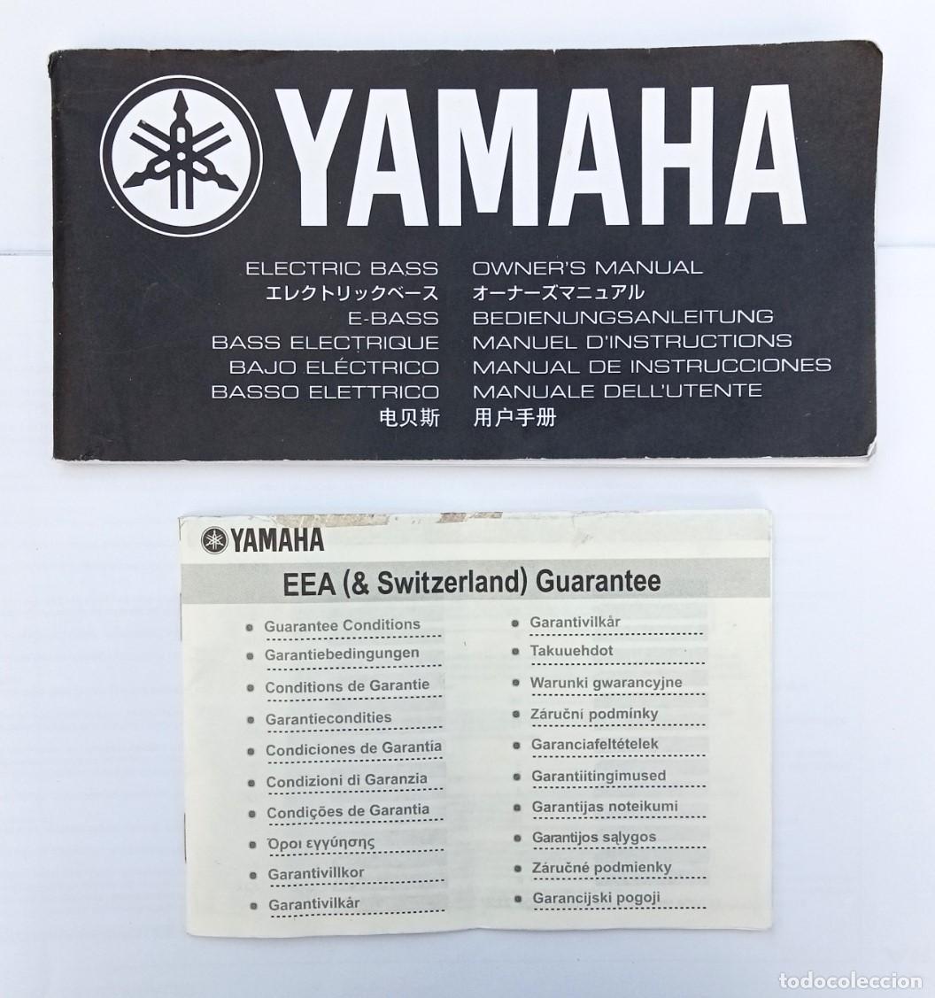 Revistas de m&uacute;sica: Yamaha Electric Bass Original Owner's Manual + Guarantee Booklet - Vintage Case Candy