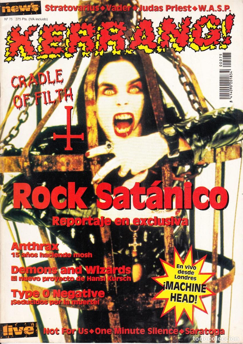 Revistas de m&uacute;sica: KERRANG. N&ordm; 75. ROCK SAT&Aacute;NICO.