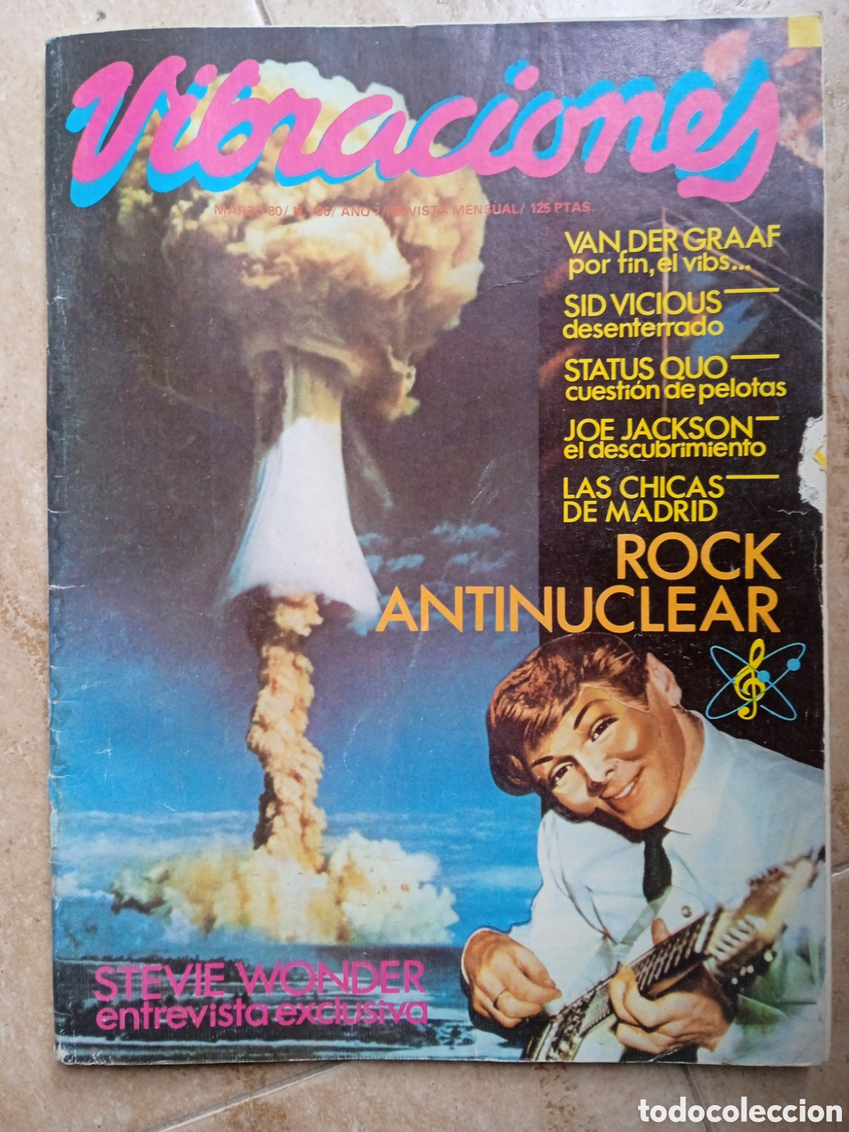 Revistas de m&uacute;sica: Revista Vibraciones n&deg;66 Stevie Wonder Sid Vicious Status Quo