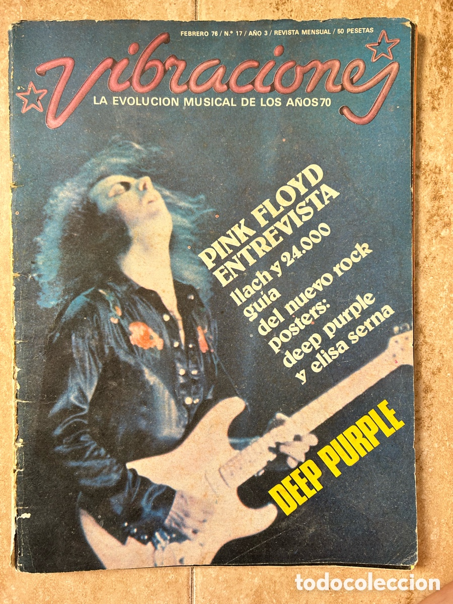 Revistas de m&uacute;sica: Revista Vibraciones febrero 1976 n&ordm;17