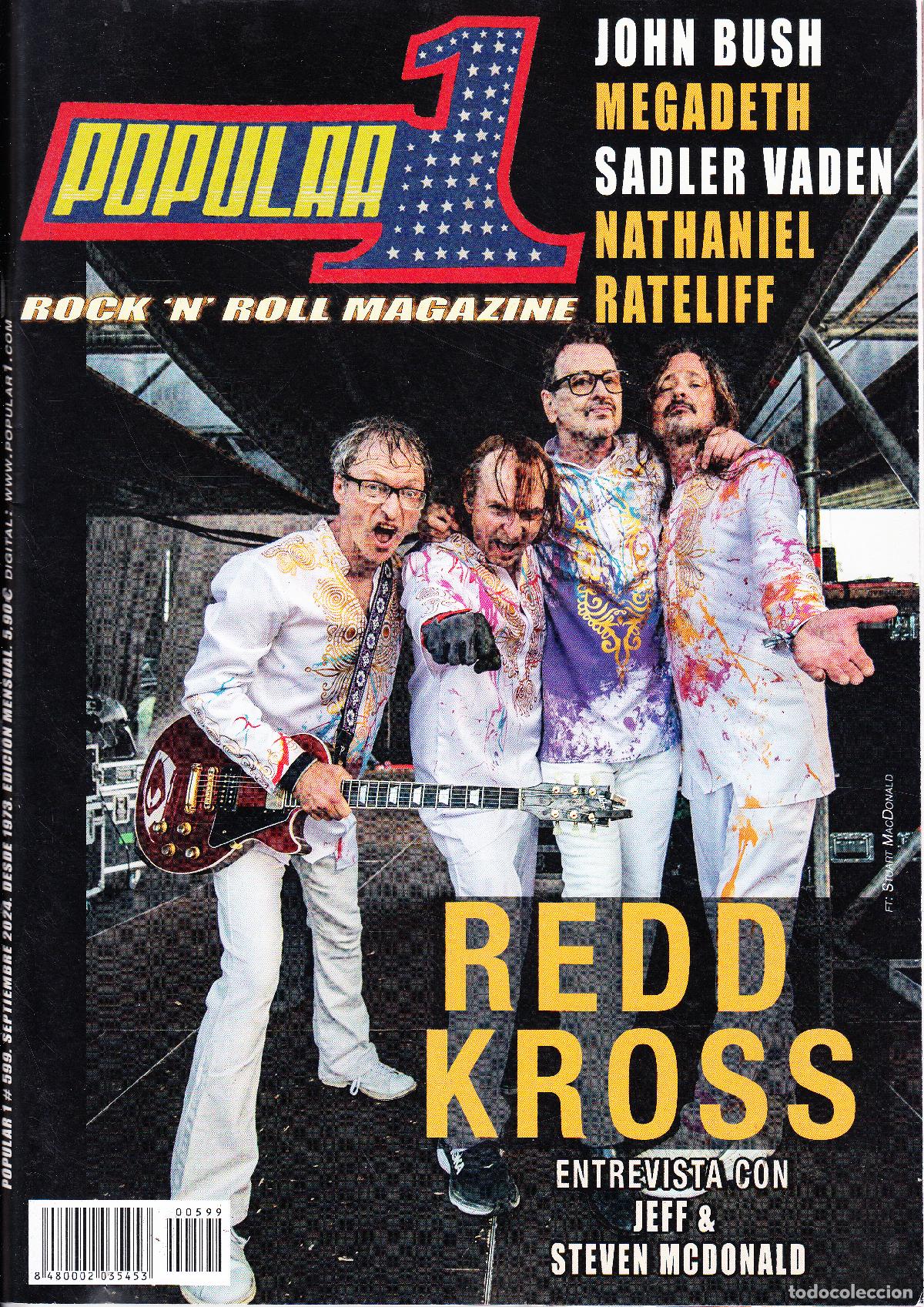 Revistas de m&uacute;sica: POPULAR 1. N&ordm; 599. SEPTIEMBRE 2024. RED KROSS. JOHN BUSS. MEGADETH. SADLER VADEN...