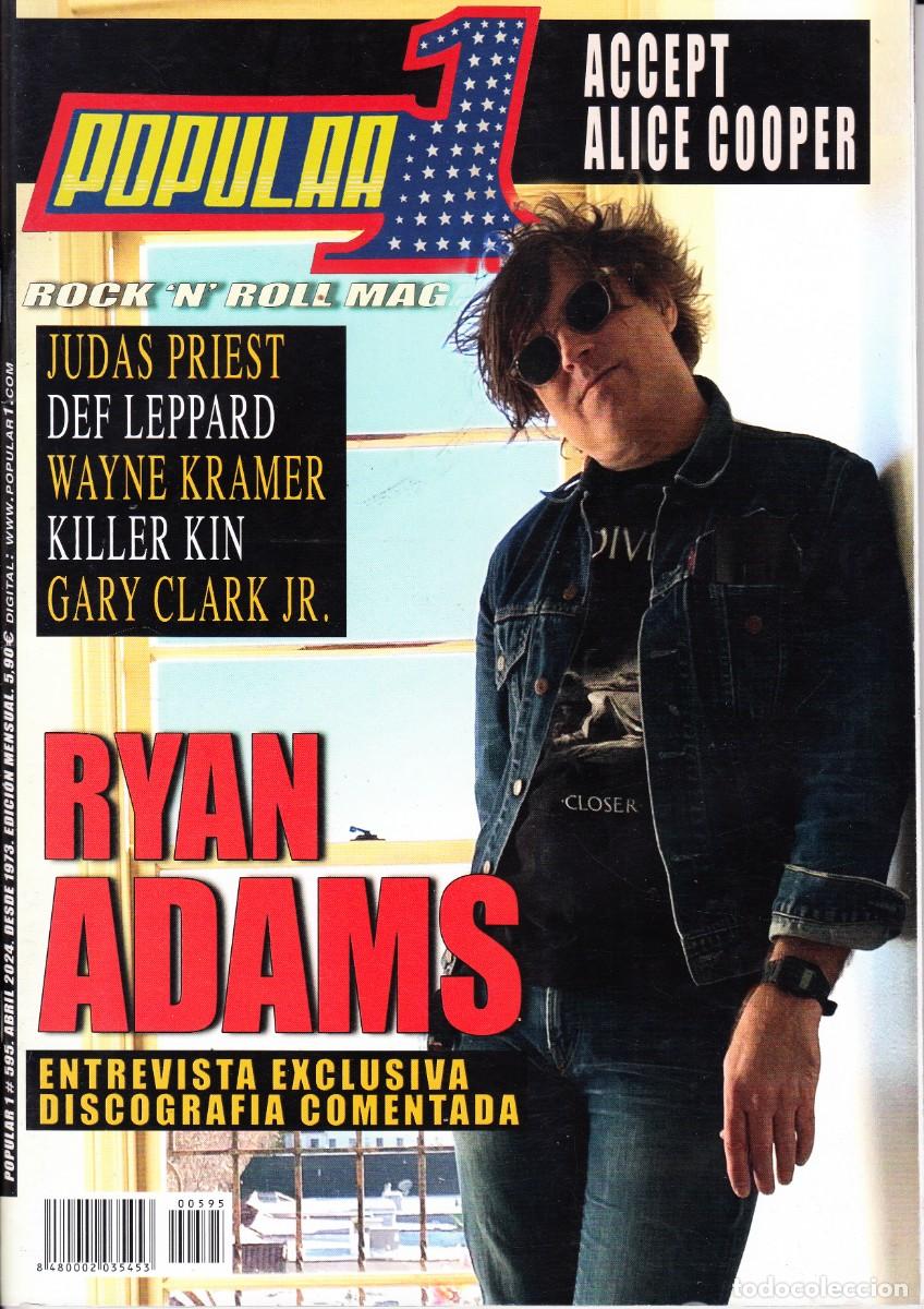 Revistas de m&uacute;sica: POPULAR 1. N&ordm; 595. RYAN ADAMS, ACCEPT, ALICE COOPER, JUDAS PRIEST, DEF LEPPARD, WAYNE KRAMER...