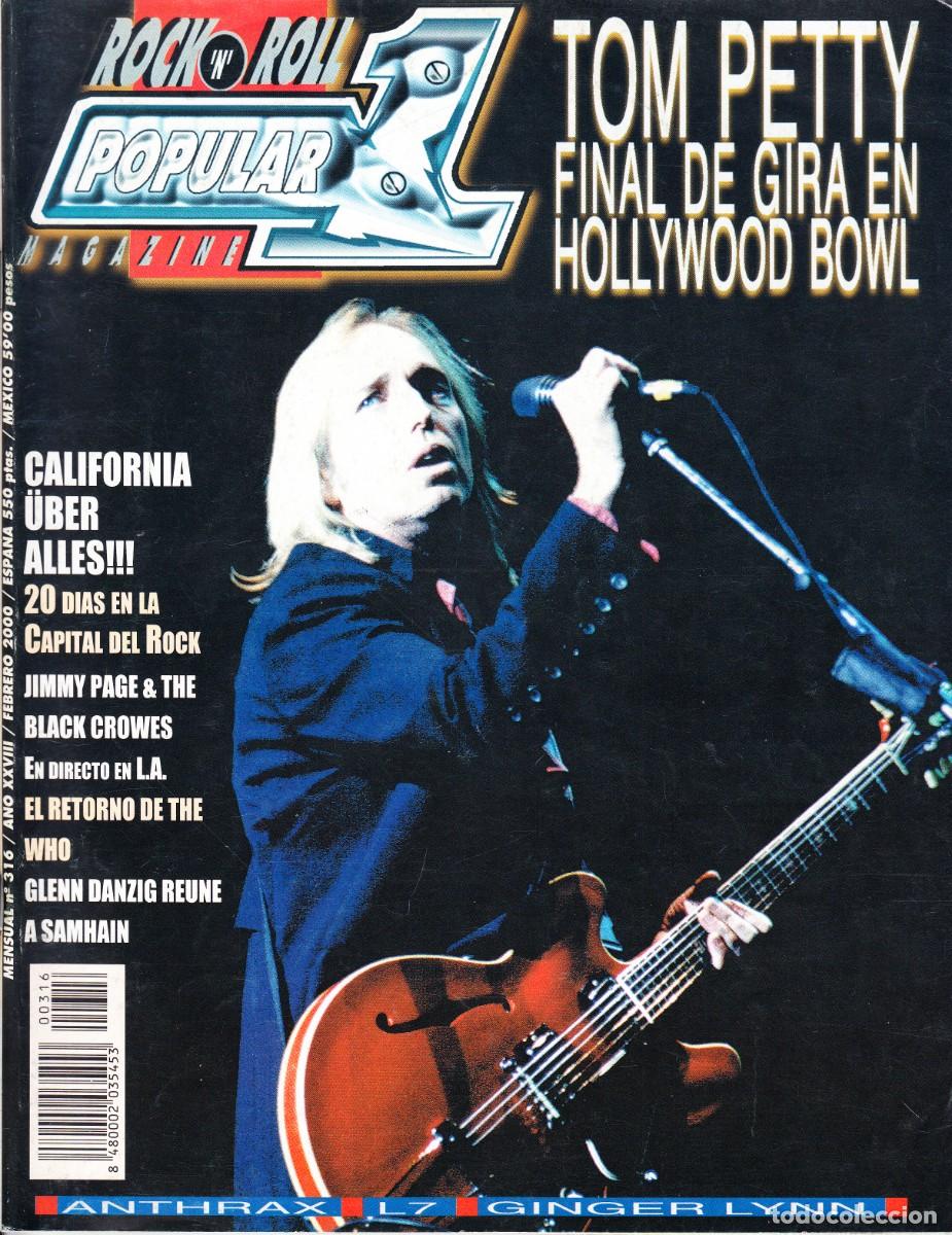 Revistas de m&uacute;sica: POPULAR 1. N&ordm; 316. TOM PETTY, JIMMY PAGE, THE BLACK CROWES, THE WHO, GLENN DANZIG REUNE