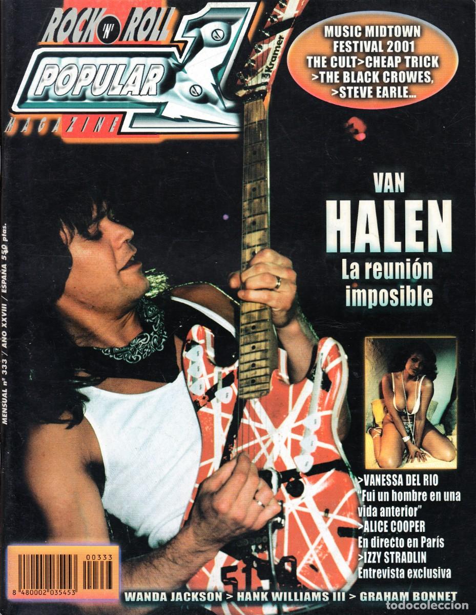 Revistas de m&uacute;sica: POPULAR 1. N&ordm; 333. VAN HALEN, MUSIC MIDTOWN FESTIVAL 2001, WANDA JACKSON, ALICE COOPER