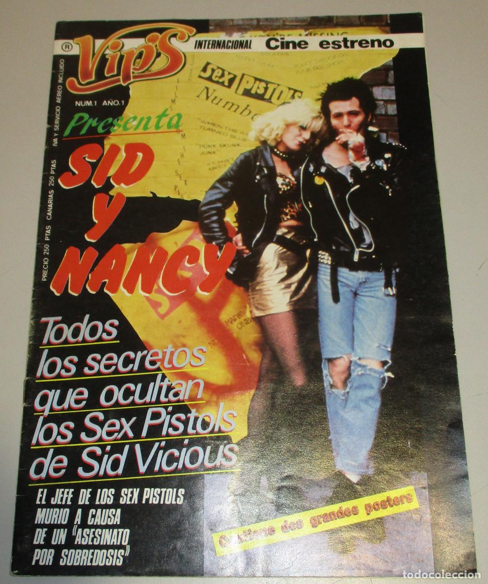 Revistas de m&uacute;sica: Vip's Num 1 A&ntilde;o 1 Sid y Nancy, Todos los secretos de los Sex Pistols de Sid Vicious, 1976