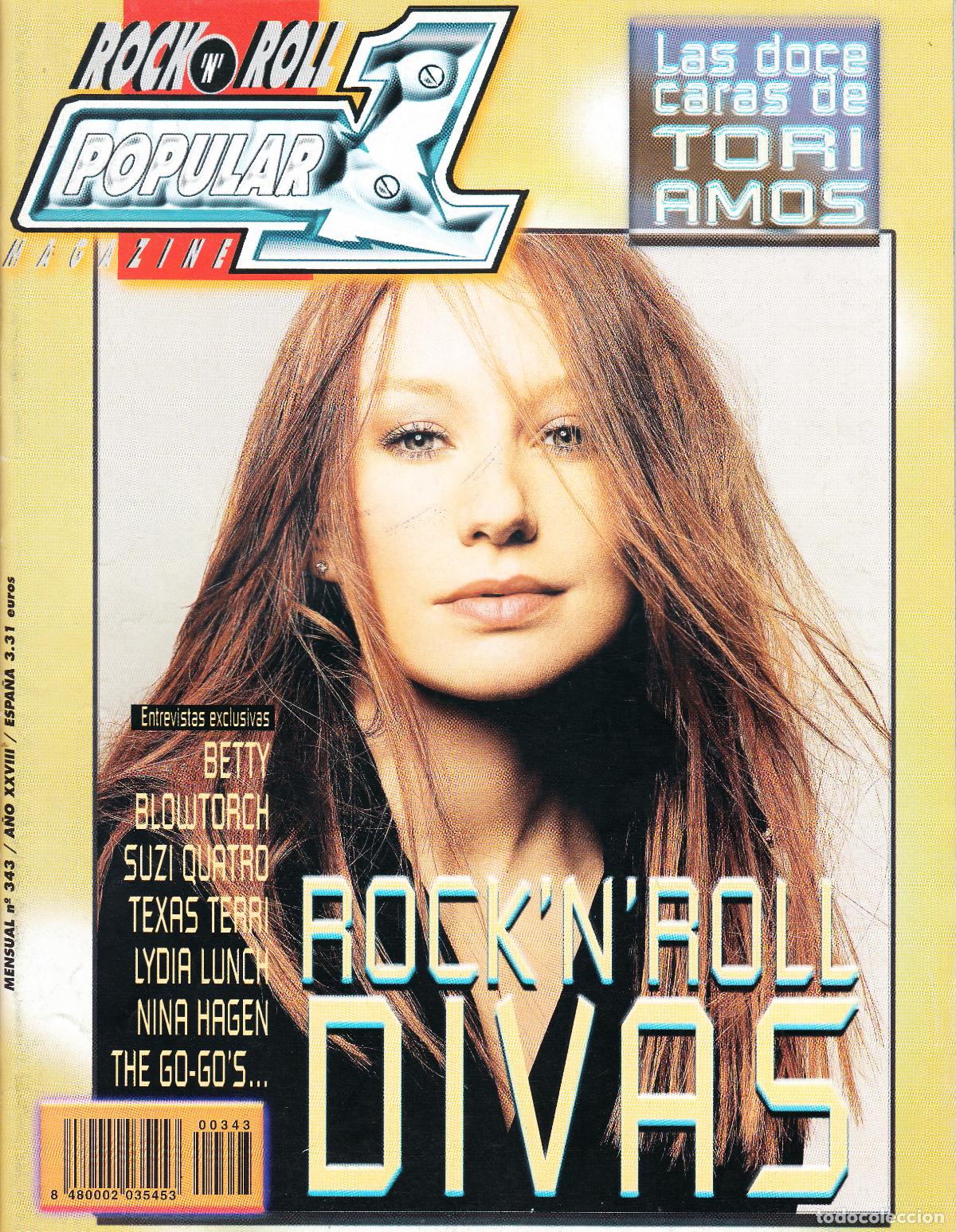 Riviste di musica: POPULAR 1. N&ordm; 343. TORI AMOS, DIVAS DEL ROCK AND ROLL, GIRLSCHHOL, THE GO-GO&acute;S...