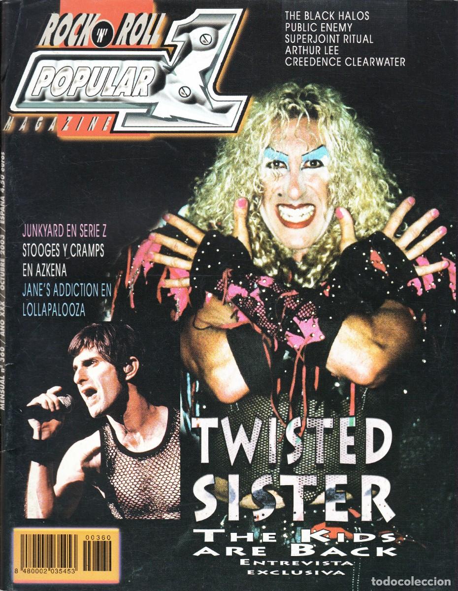 Revistas de m&uacute;sica: POPULAR 1. N&ordm; 360. ESPECIAL TWISTED SISTER, STOOGES, JANE&acute;S ADDICTION, THE BLACK HALOS, ARTHUR LEE