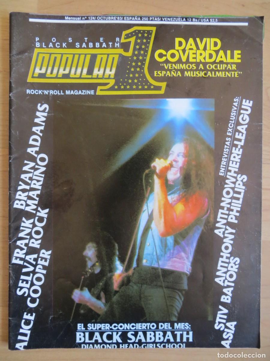 Revistas de m&uacute;sica: POPULAR 1:N.124- BLACK SABBATH-ALICE COOPER-KISS-STIV BATORS-BANZAI-ETC.. + POSTER !!!