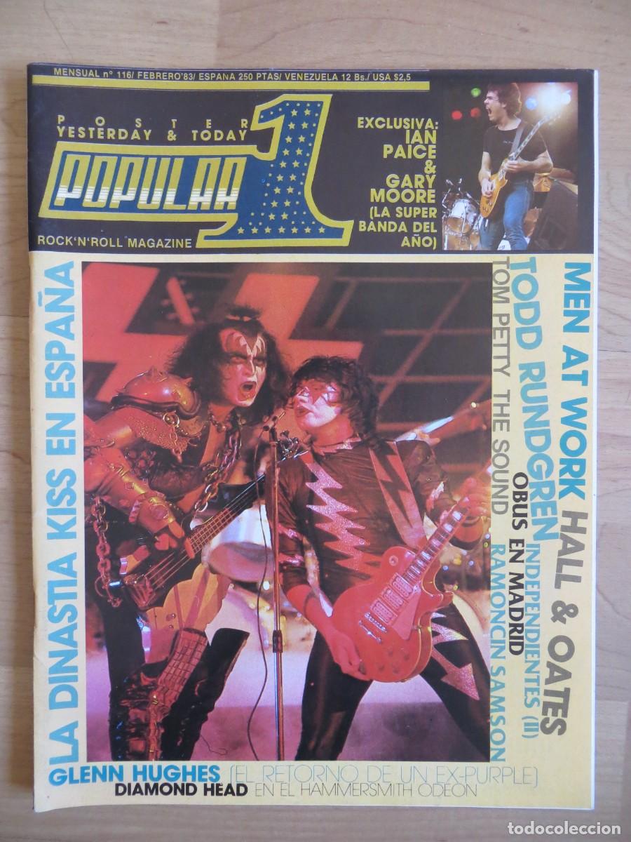 Revistas de m&uacute;sica: POPULAR 1:N.116-KISS-GARY MOORE-OBUS-TANGERINE DREAM-LED ZEPPELIN-ETC.. + POSTER !!!
