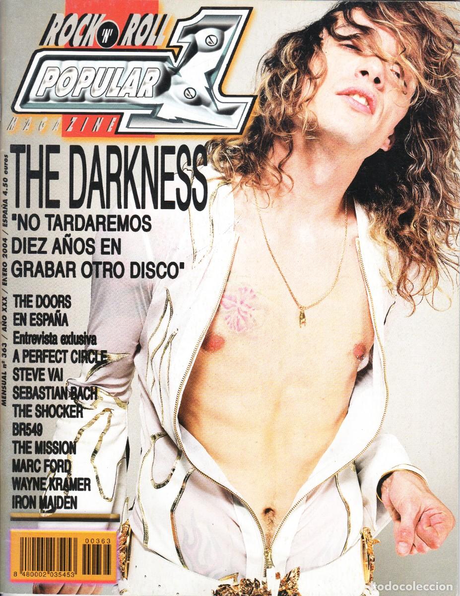 Revistas de m&uacute;sica: POPULAR 1. N&ordm; 363. THE DARKNESS, THE DOORS, STEVE VAI, IRON MAIDEN, A PERFECT CIRCLE