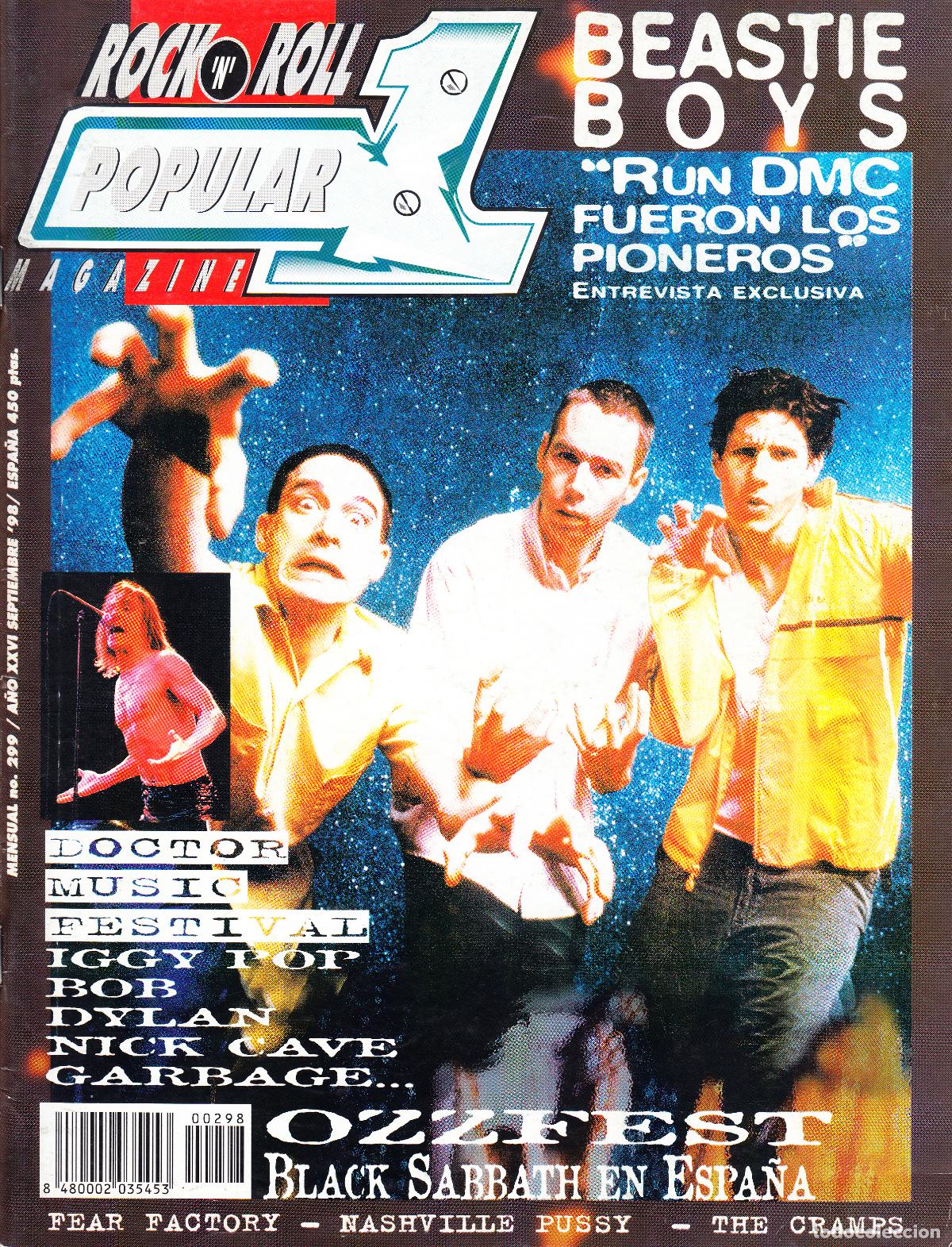 Revistas de m&uacute;sica: POPULAR 1. N&ordm; 299. DOCTOR MUSIC FESTIVAL, BEASTIE BOYS, IGGY POP, BOB DYLAN, OZZFEST
