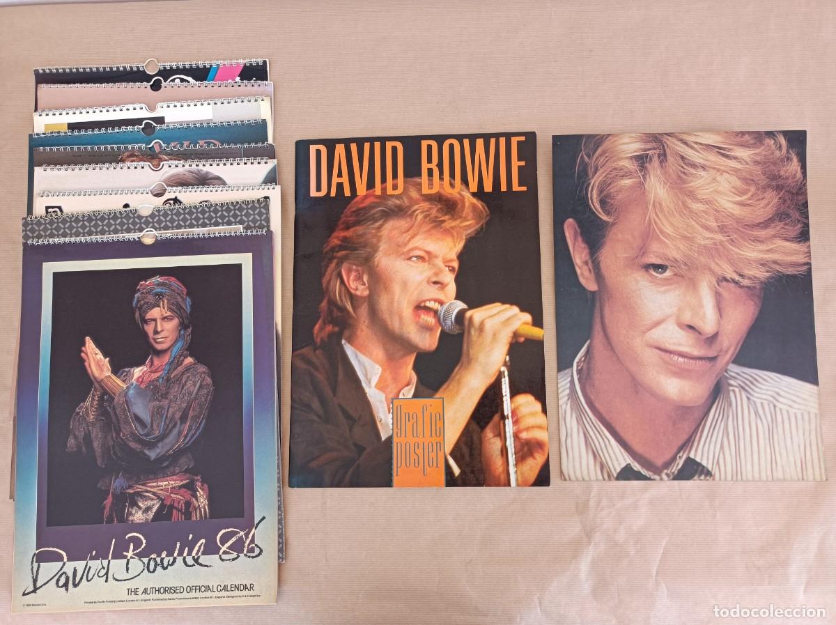 Revistas de m&uacute;sica: CALENDARIOS GRAN FORMATO 1986 a 1989 y VARIOS A&Ntilde;OS 90, LIBRO DE POSTERS Y L&Aacute;MINA DE DAVID BOWIE