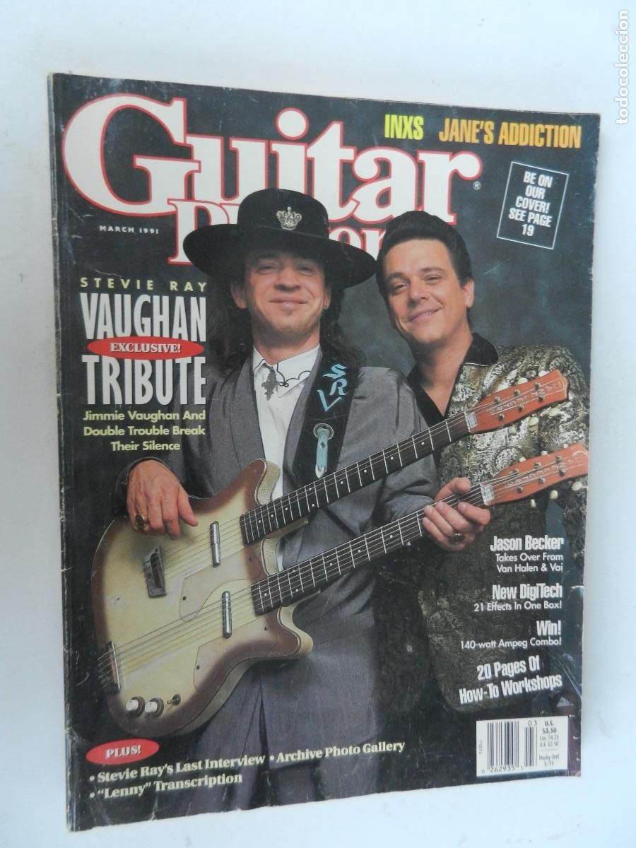 Revistas de m&uacute;sica: GUITAR PLAYER - MARCH 1991 N&ordm; 03 - Stevie Ray VAUGHAN TRIBUTE EN INGLES