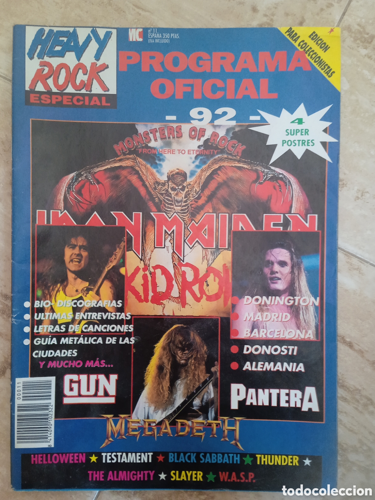 Revistas de m&uacute;sica: Revista Heavy Rock n&deg;11 Iron Maiden edici&oacute;n para coleccionistas Megadeth Pantera