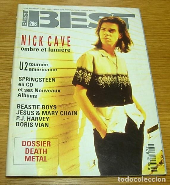 Music magazines: Revista Francesa BEST n&ordm; 286 NICK CAVE BRUCE SPRINGSTEEN BEASTIE BOYS U2 DEATH METAL 1992