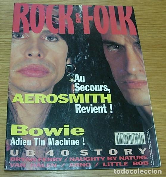 Revistas de m&uacute;sica: Revista Francesa ROCK ET FOLK n&ordm; 309 AEROSMITH VAN HALEN DAVID BOWIE WENDY JAMES BRYAN FERRY 1993
