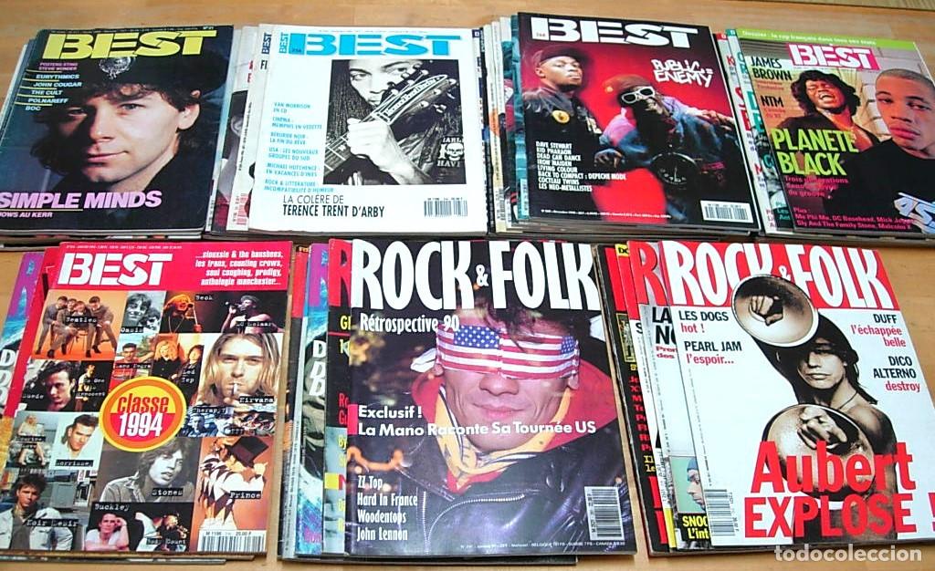 Musikzeitschriften: Lote de 37 Revistas Musicales Francesas ROCK ET FOLK y BEST 1986-1997