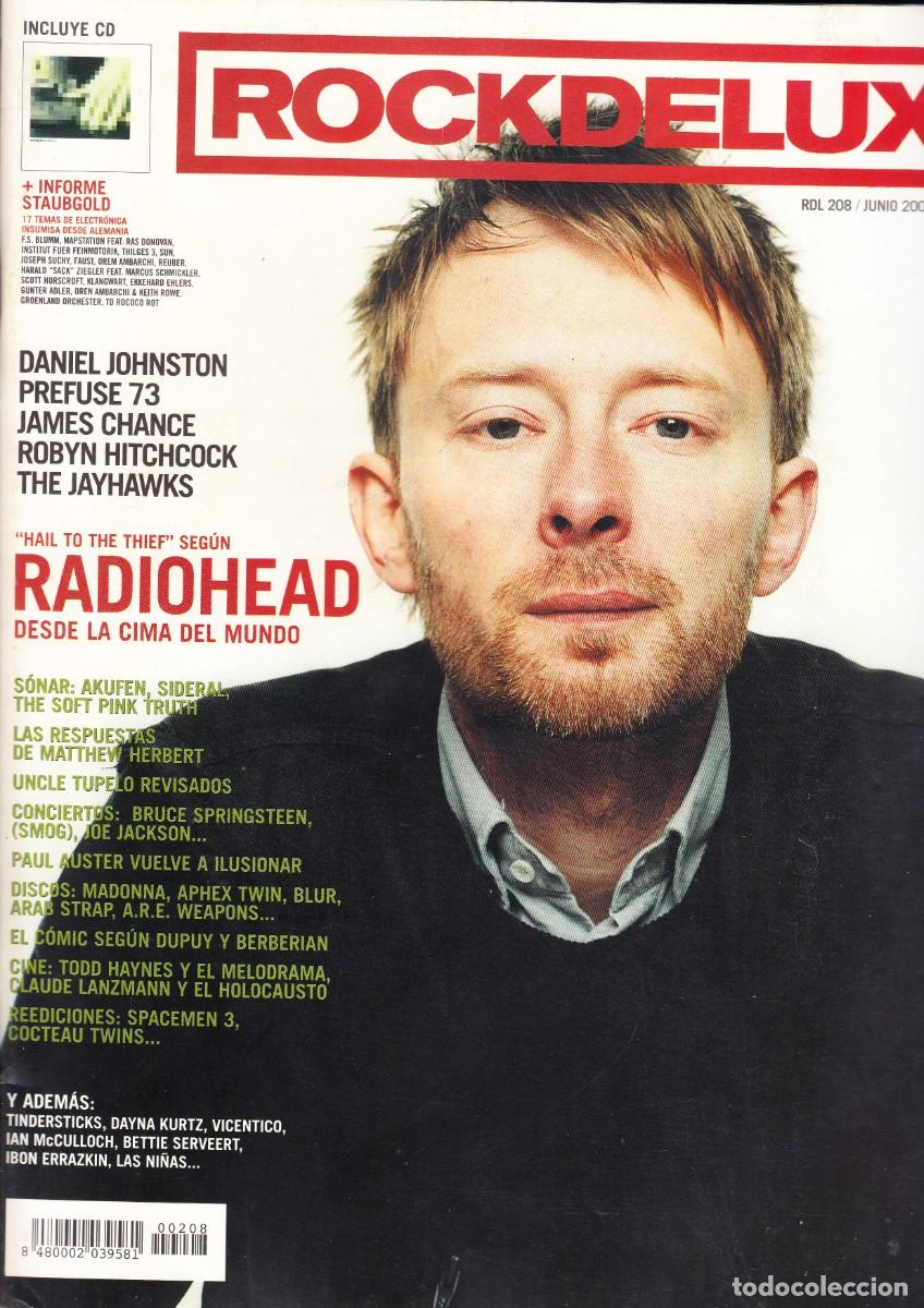 Revistas de m&uacute;sica: ROCK DE LUX. N&ordm; 208. RADIOHEAD, DANIEL JOHNSTON, PREFUSE 73, THE JAYHAWKS, ROBYN HITCHCOCK