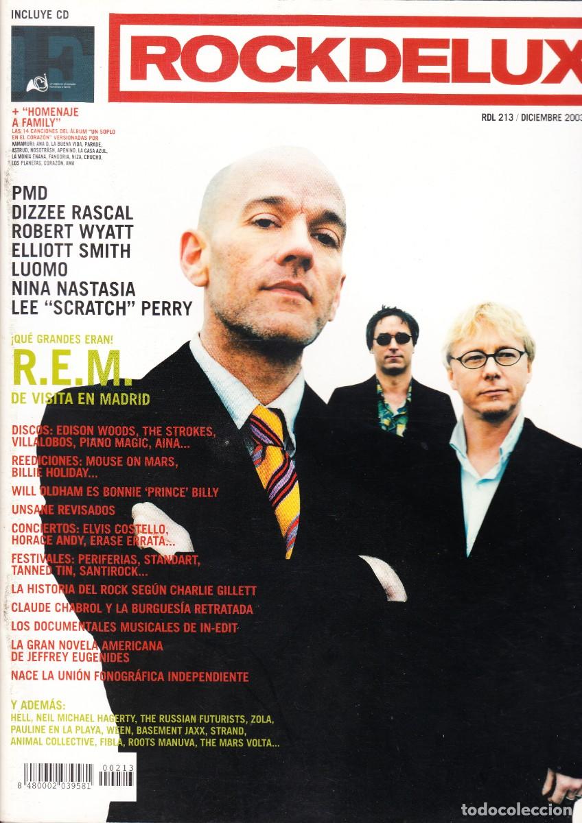 Revistas de m&uacute;sica: ROCK DE LUX. N&ordm; 213. R.E.M., PMD, ROBERT WYATT, ELLIOT SMITH, DIZZEE RASCAL, LUOMO