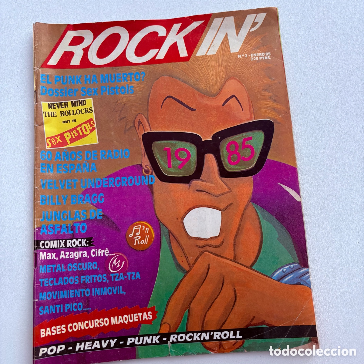 Revistas de m&uacute;sica: REVISTA ROCK IN&rsquo; N&deg; 2 DE 1985 DOSSIER SEX PISTOLS VELVET UNDERGROUND BILLY BRAGG LOS SUAVES