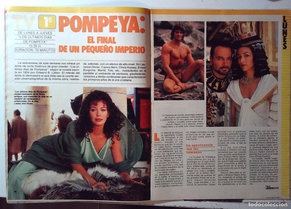 Revistas de m&uacute;sica: pompeya olivia hussey franco nero duncan regehr lesley ann down
