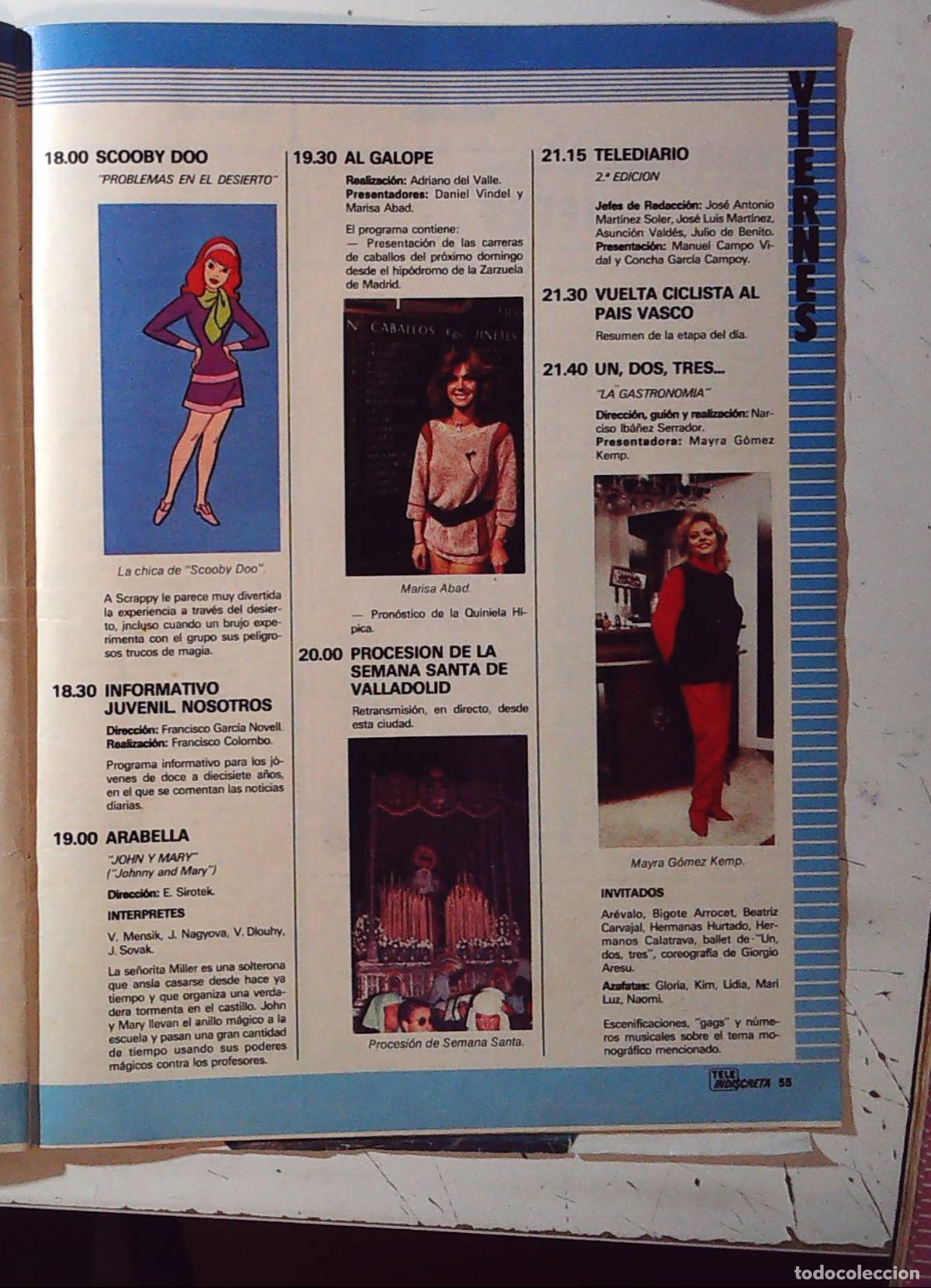 Revistas de m&uacute;sica: MAYRA GOMEZ KEMP UN DOS TRES 1 2 3 la gastronomia scooby doo marisa abad keith carradine jefes