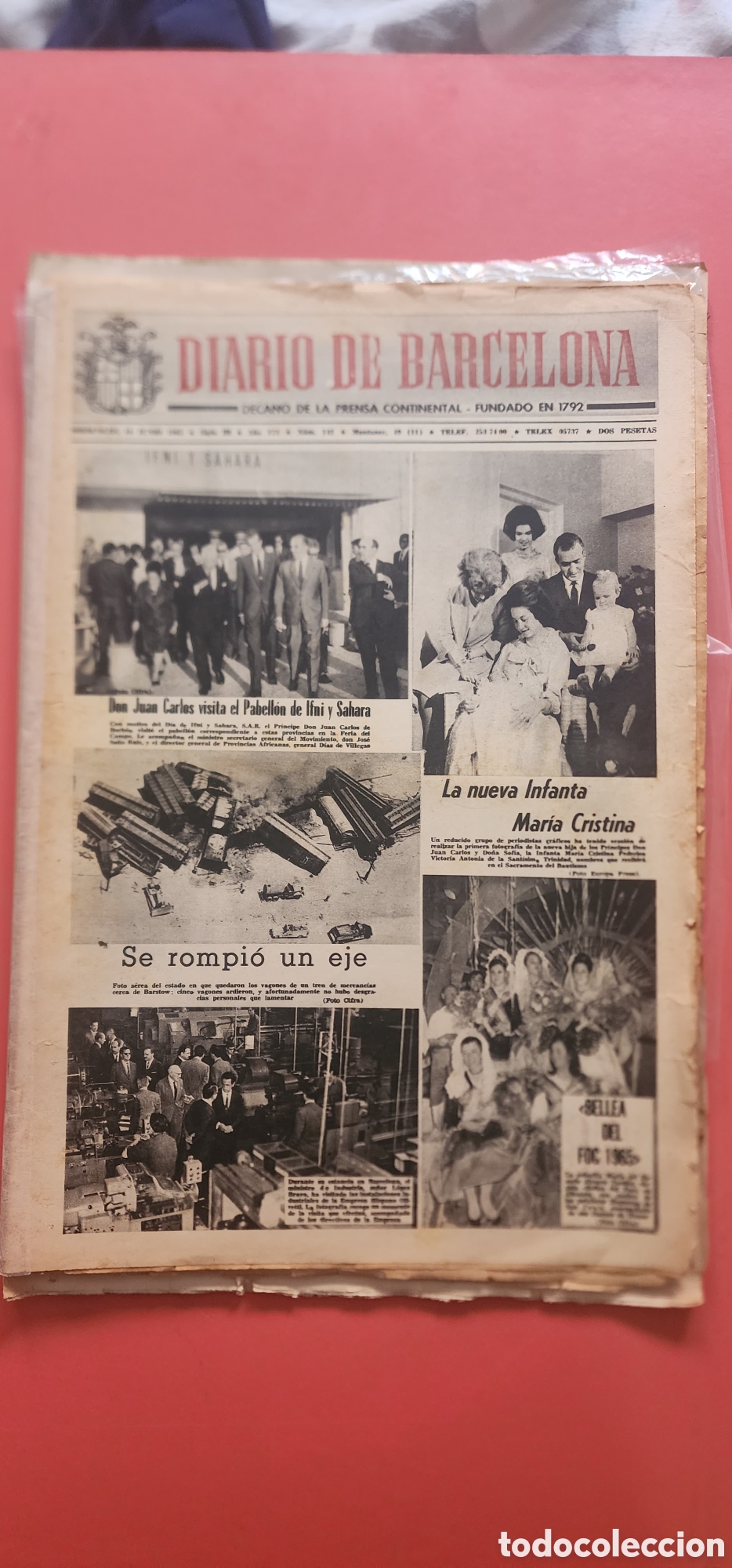 Revistas de m&uacute;sica: The Beatles: El Diario de Barcelona original pieza de 1965 -Memorabilia espa&ntilde;ola para coleccionista