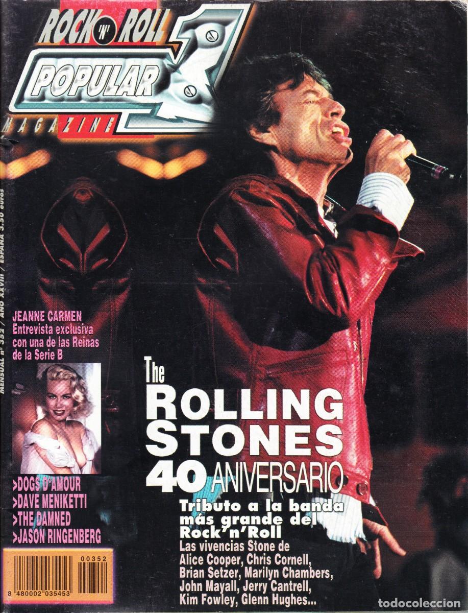 Revistas de m&uacute;sica: POPULAR 1. NRO. 352. THE ROLLING STONES, JEANNE CARMEN, DOGS D&Aacute;MOUR, THE DAMMED