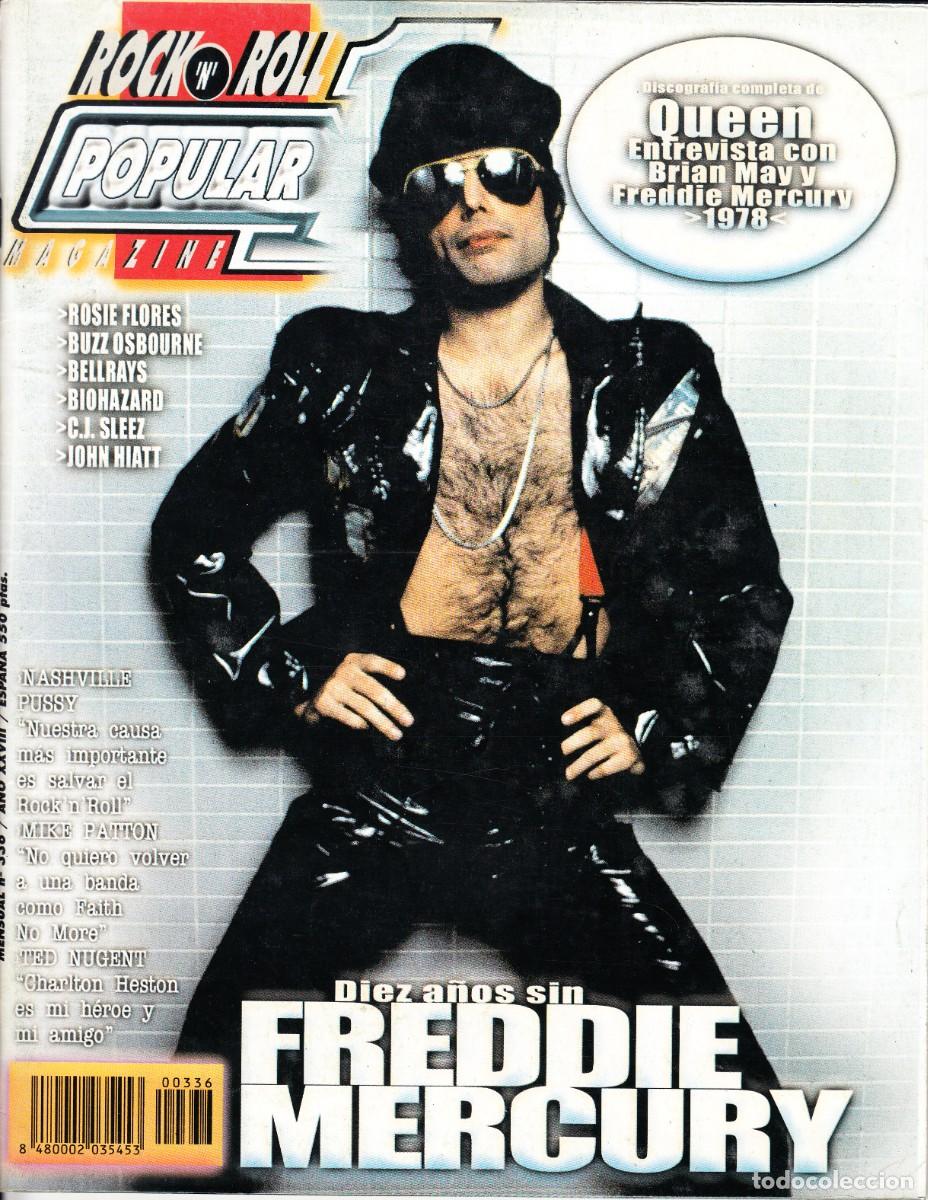 Revistas de m&uacute;sica: POPULAR 1. NRO. 336. QUEEN, ROSIE FLORES, BUZZ OSBOURNE, BALLRAYS, BIOHAZARD, JOHN HIATT