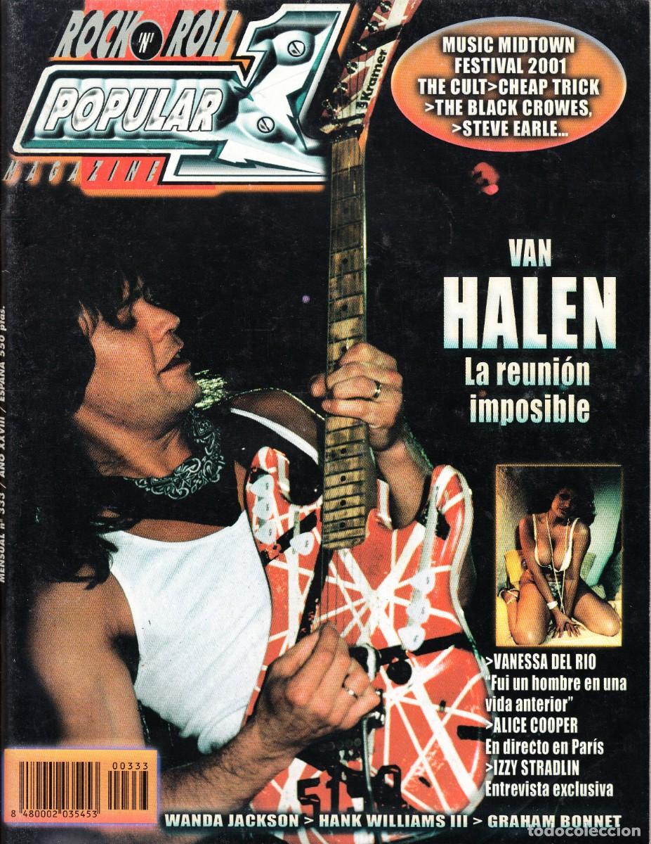 Revistas de m&uacute;sica: POPULAR 1. NRO. 333. MIDTOWN FESTIVAL, VAN HALEN, VANESSA DEL RIO, ALICE COOPER