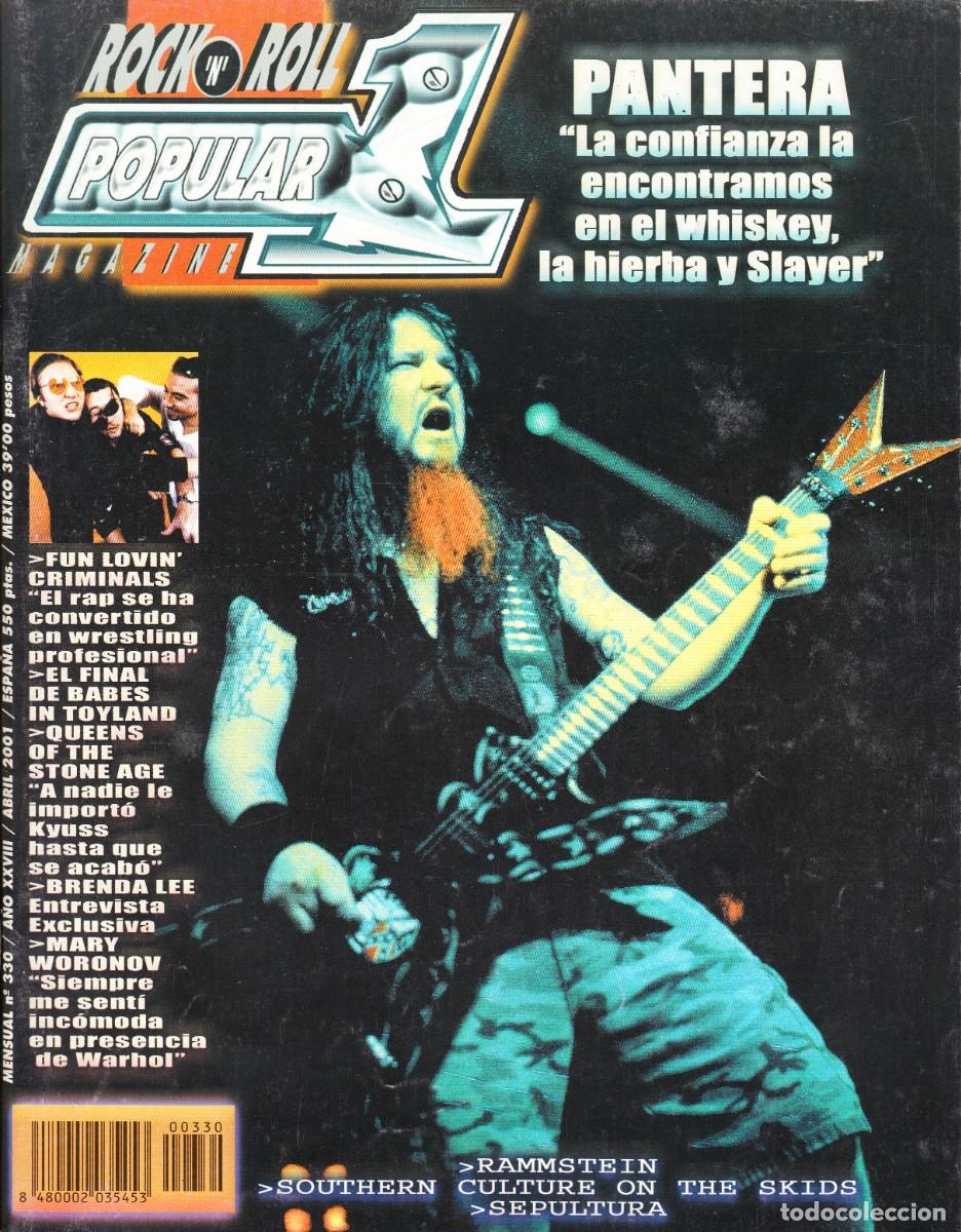 Revistas de m&uacute;sica: POPULAR 1. NRO. 330. PANTERA, FUN LOVIN&acute;CRIMINALS, BABES IN TOYLAND, QUEENS OF THE STONE