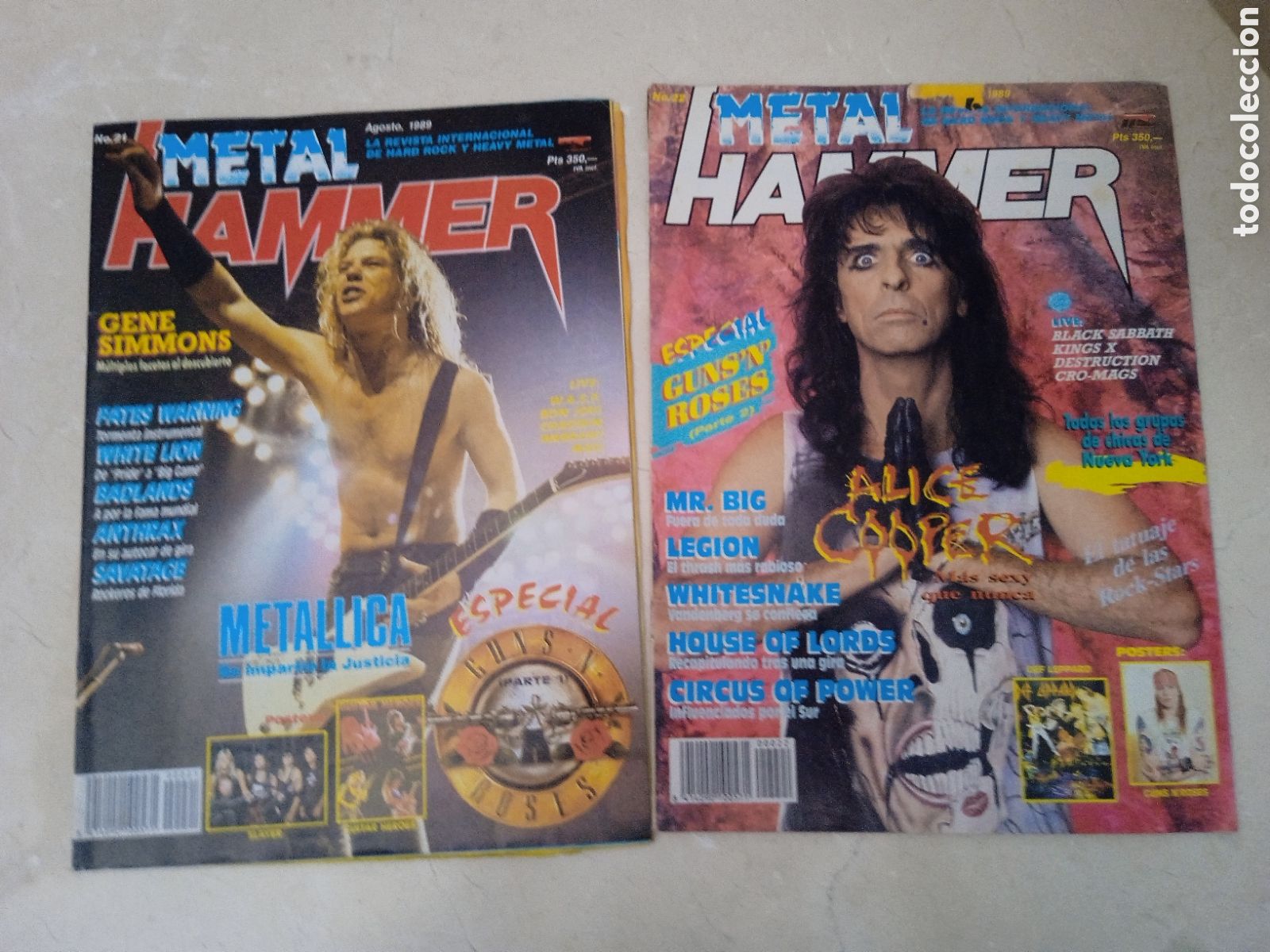 Music magazines: Revista Metal Hammer n&deg;21 y 22 Especial Guns n Roses