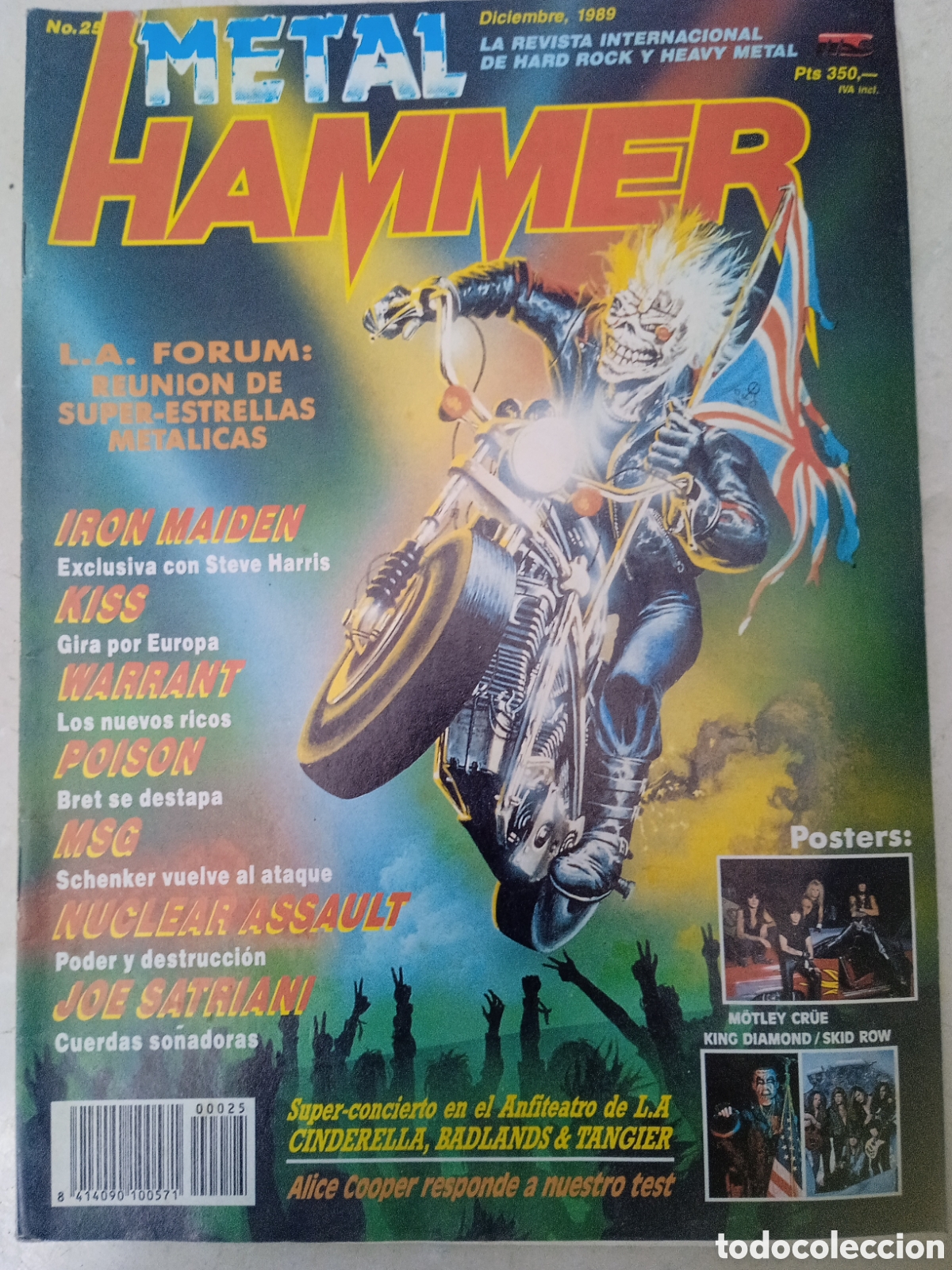 Music magazines: Revista Metal Hammer n&deg;25 Iron Maiden Kiss