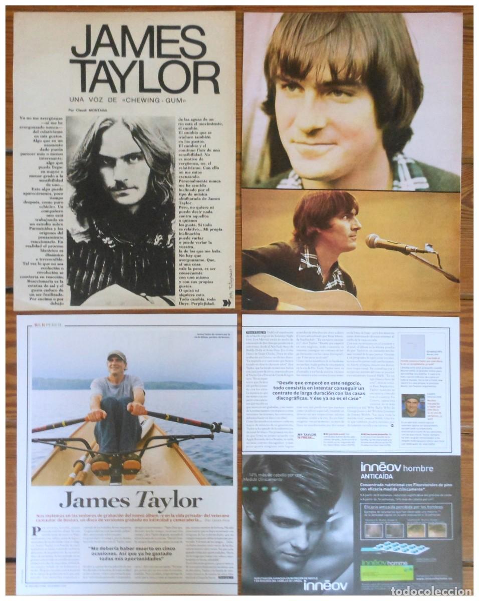 Music magazines: JAMES TAYLOR lote de prensa spain magazine clippings 1970s/00s photos beatles apple singer recortes
