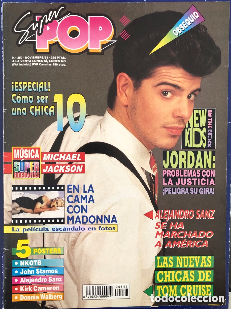 Revistas de m&uacute;sica: Hoja portada revista Super Pop