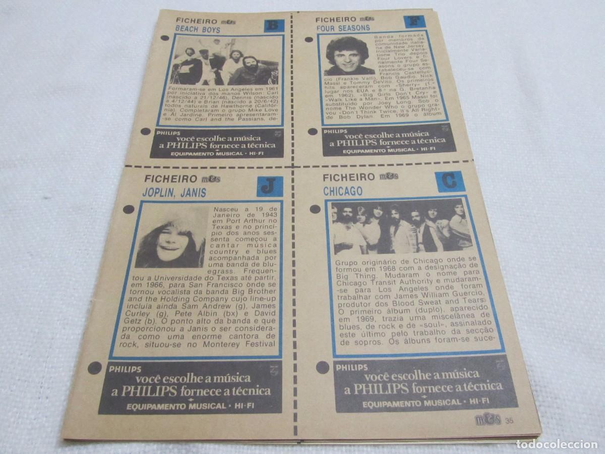 Revistas de m&uacute;sica: THE BEACH BOYS,FOUR SEASONS,JANIS JOPLIN,CHICAGO