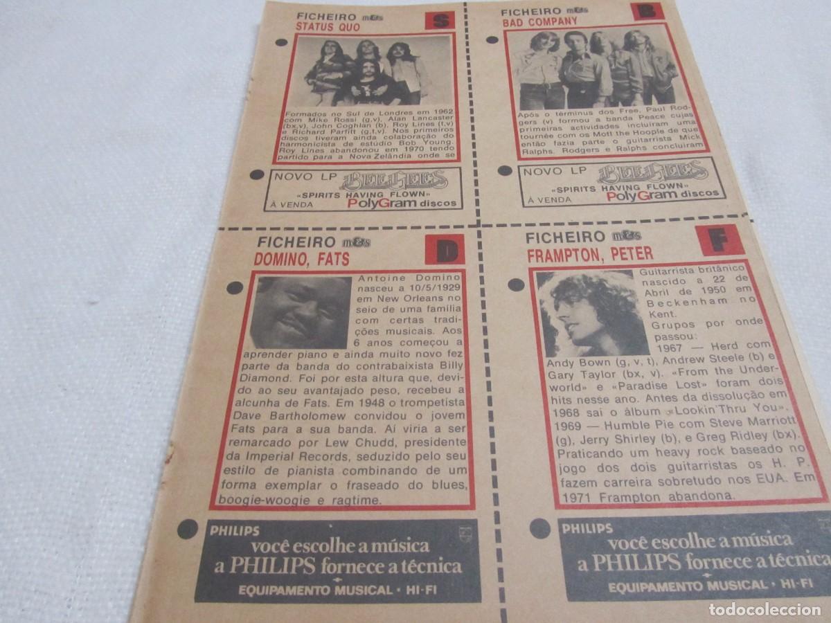 Revistas de m&uacute;sica: STATUS QUO,BAD COMPANY,FATS DOMINO,PETER FRAMPTON