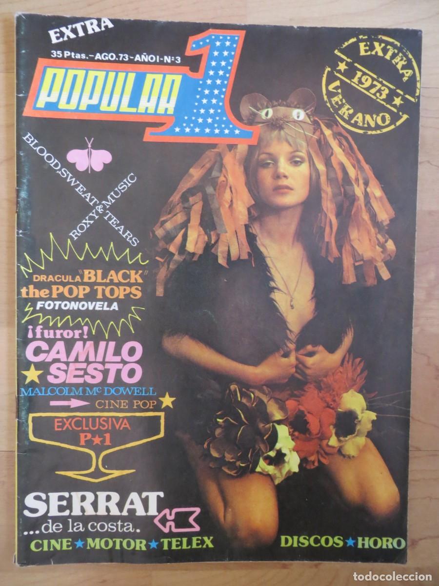 Musikzeitschriften: POPULAR 1: NUM.3 !!!!!- SERRAT-CAMILO SESTO-ROXY MUSIC-ETC... COMPLETA CON POSTER !!!!