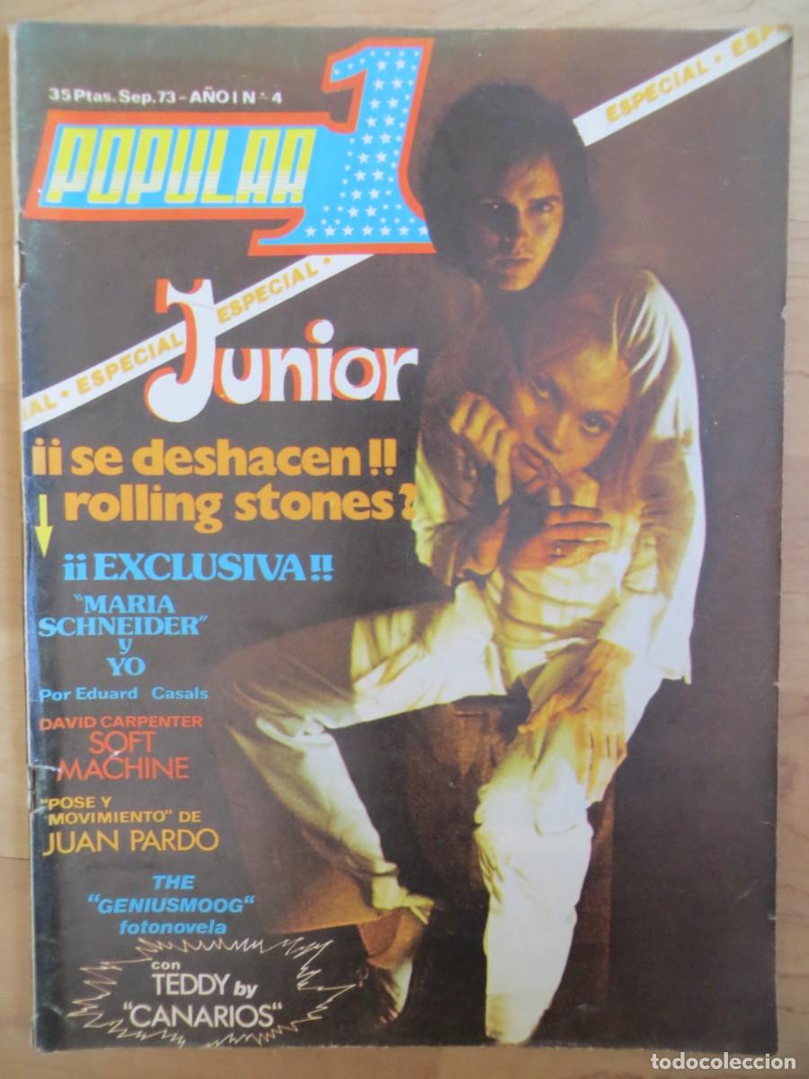 Revistas de m&uacute;sica: POPULAR 1: NUM.4 !!!!!- JUNIOR-ROLLING STONES-SOFT MACHINE-ANA BELEN-ETC..COMPLETA CON POSTER !!!!